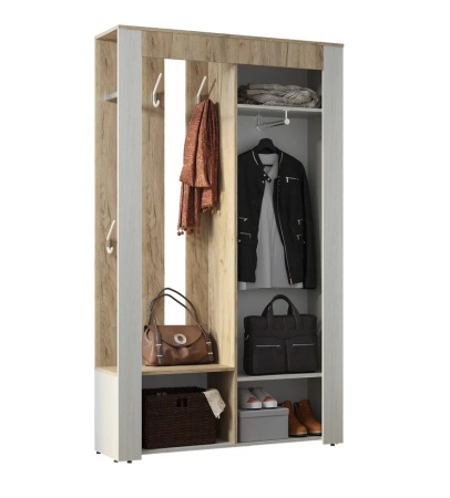 Прихожая Франк, крафт/ясень белый