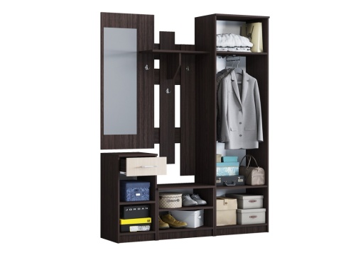 Прихожая Вавилон-2 Венге/Ясень Шимо Светлый (1,6х2,15х0,425) 